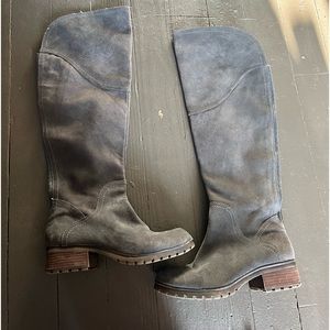 Lucky Brand gray leather over the knee boots size 7.5
